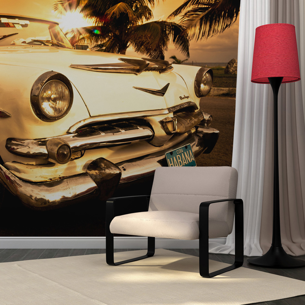 Gul Fototapet "Viva Havana" - Amerikansk Bil Design
