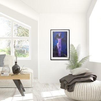Sølv Bente Merrild Plakat 5x100 - Elegant Vægkunst