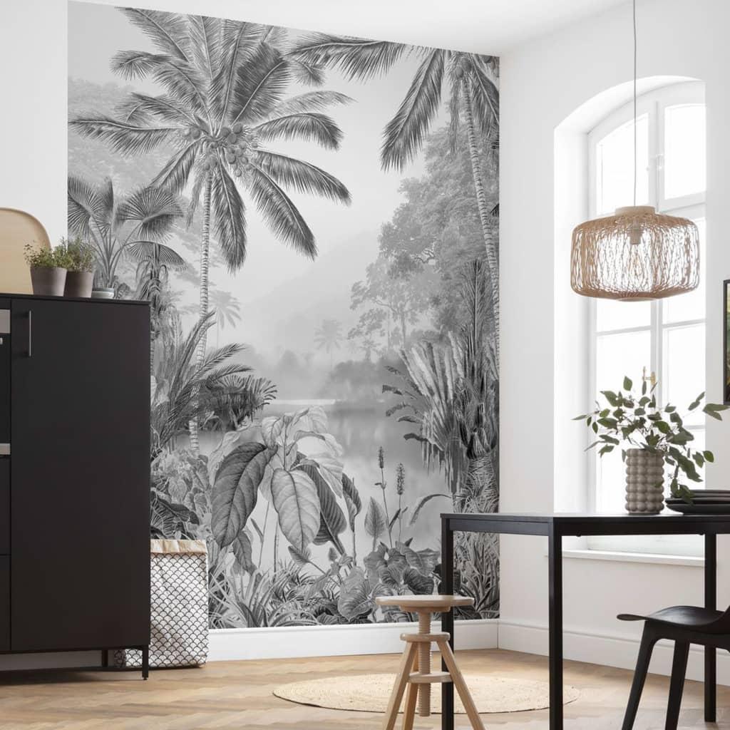 Sort Komar Fototapet Lac Tropical - Eksotisk Vægdesign