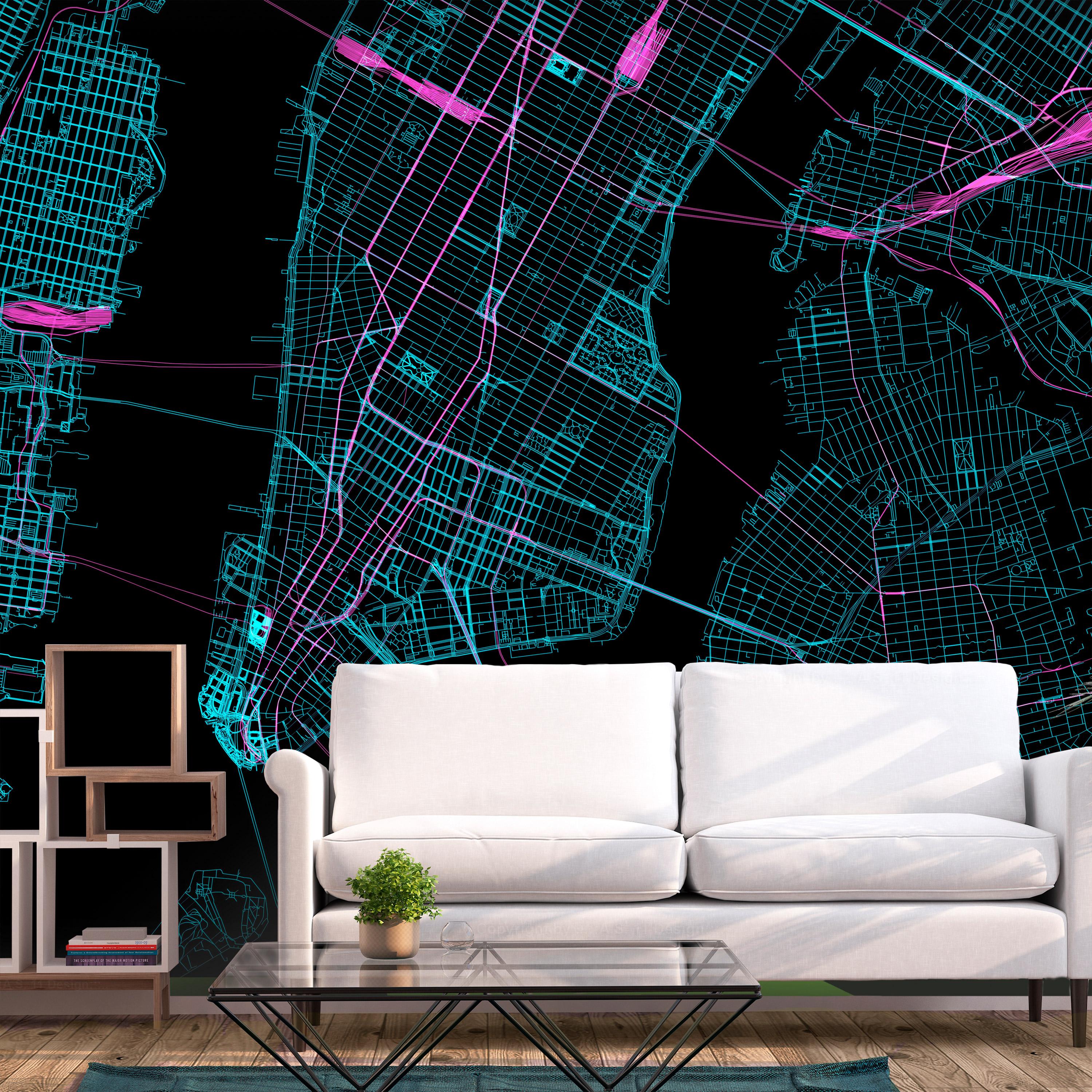 Fototapet Blue Manhattan 300x210 - Premium Dekorativt Design