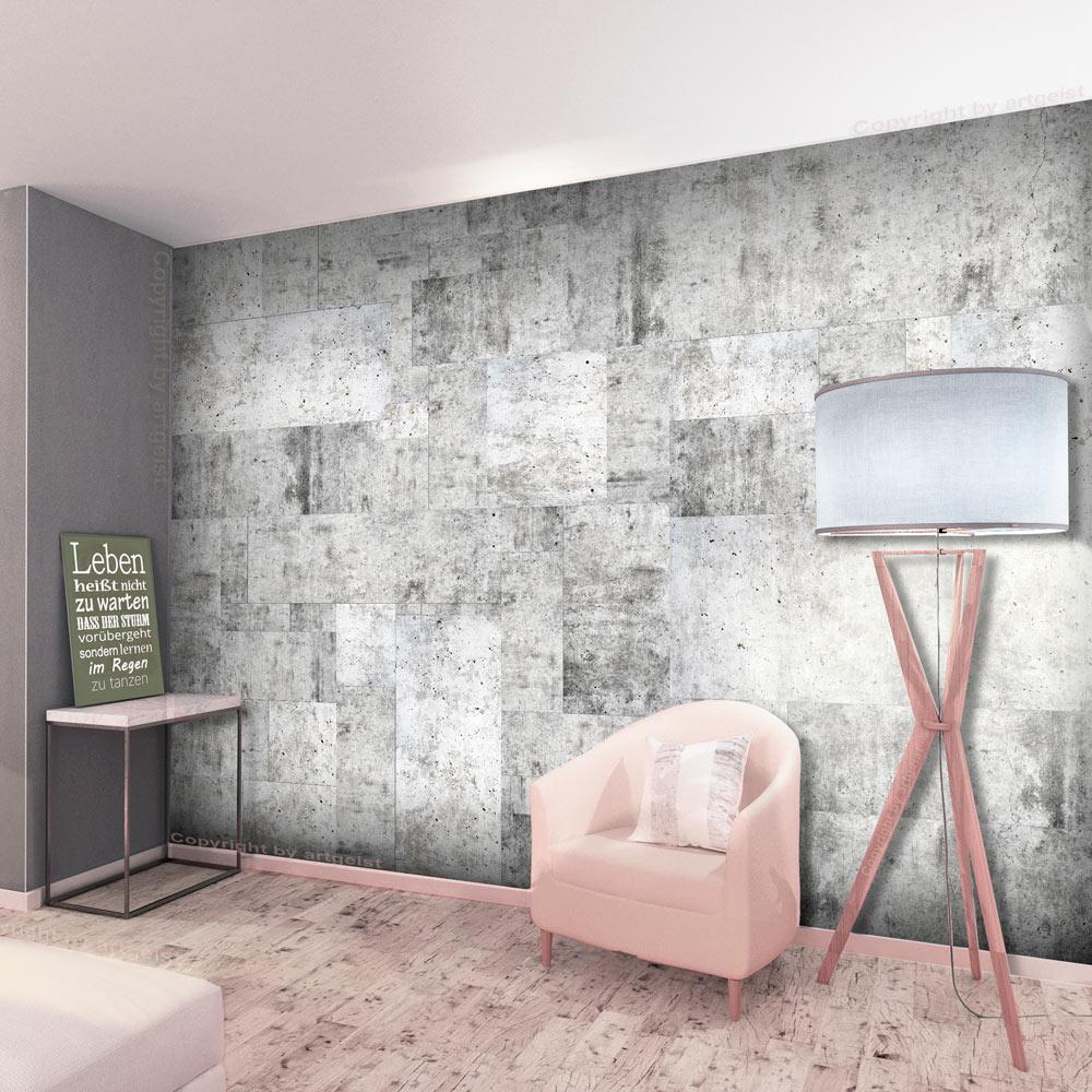 Fototapet Concrete: Grå By 300x210 Premium - Udsalg!