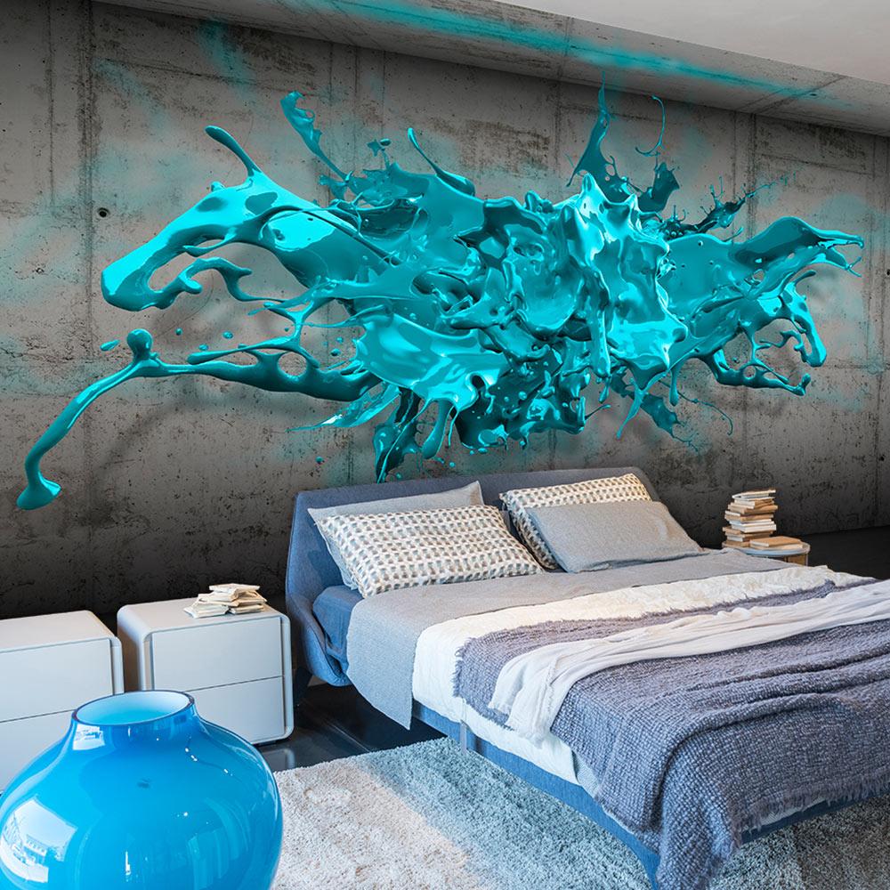 Fototapet Blue Ink Blot 300x210 - Eksklusiv Indretning