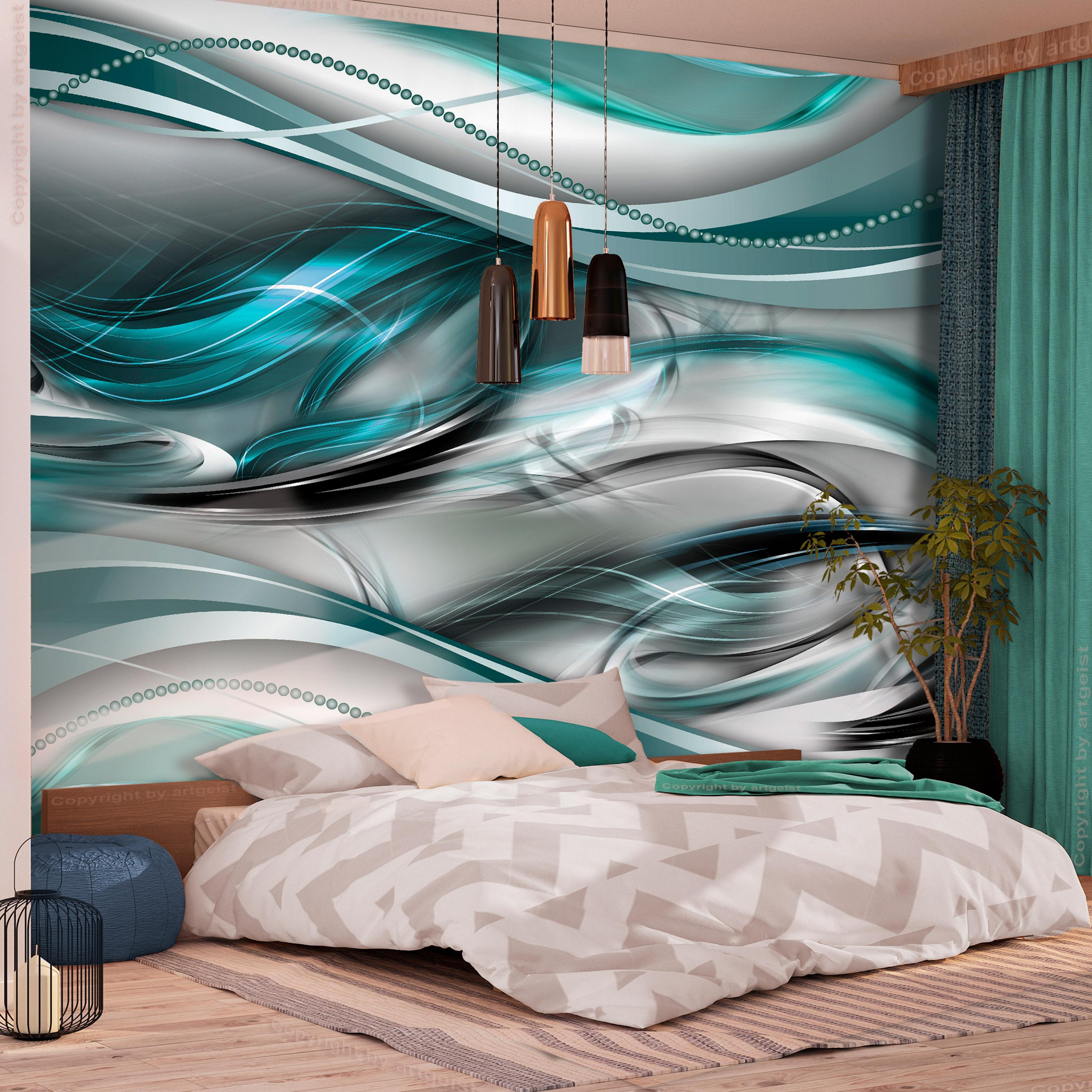 Grøn Selvklæbende Fototapet - Tunnels Green 392x280 cm