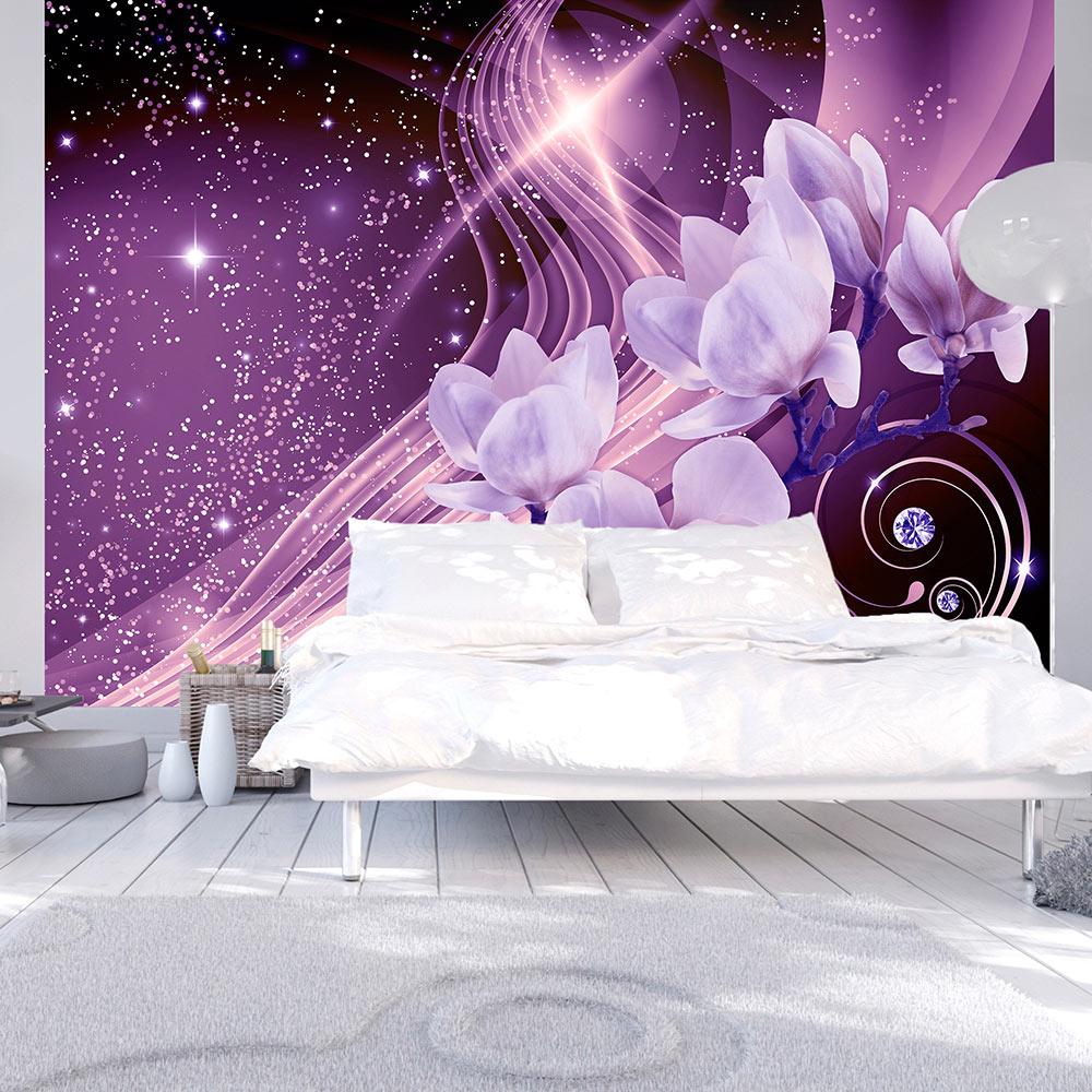 Lilla Selvklæbende Fototapet - Purple Milky Way 441 315
