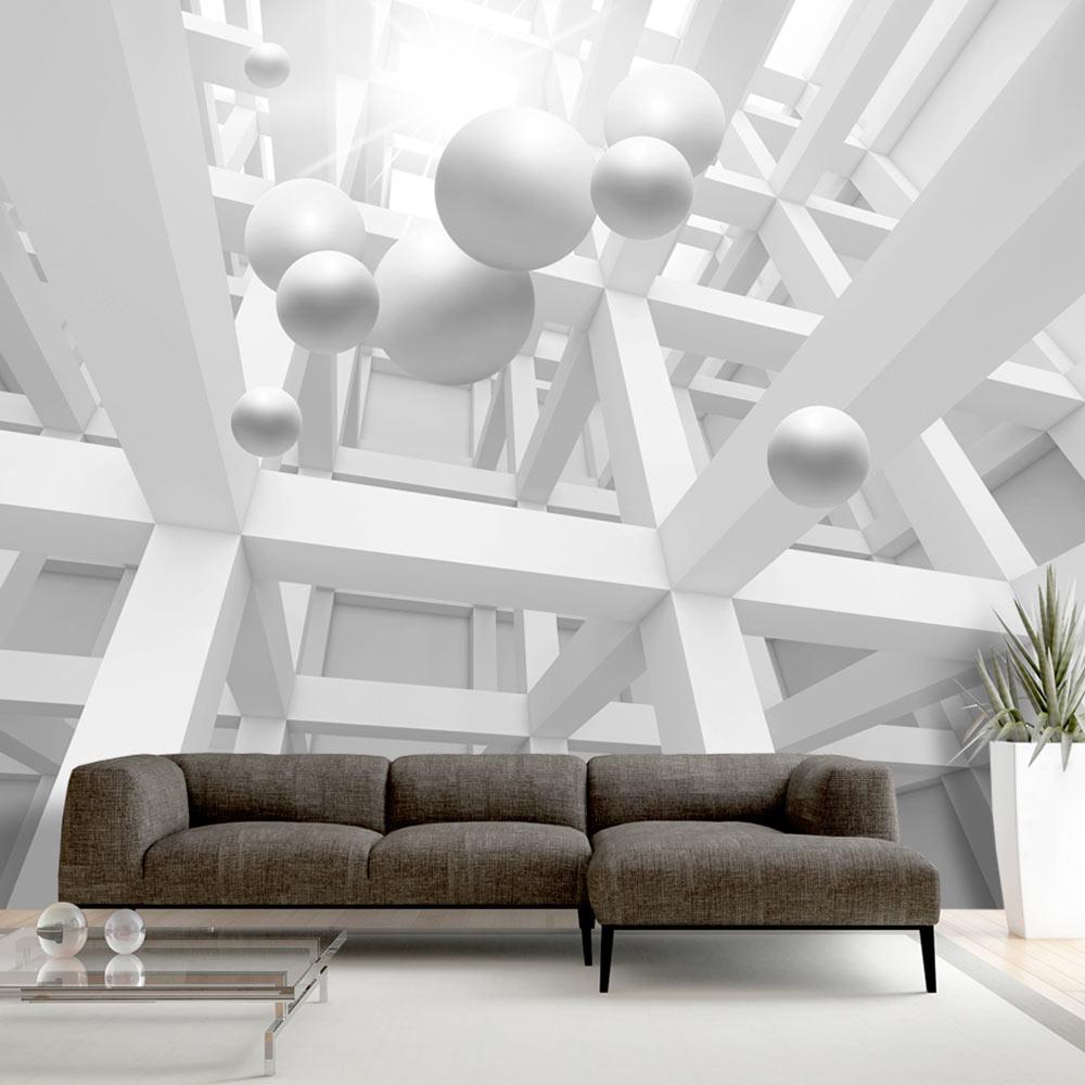 Hvidt Fototapet White Enclave 300x210 – Indret dit hjem!