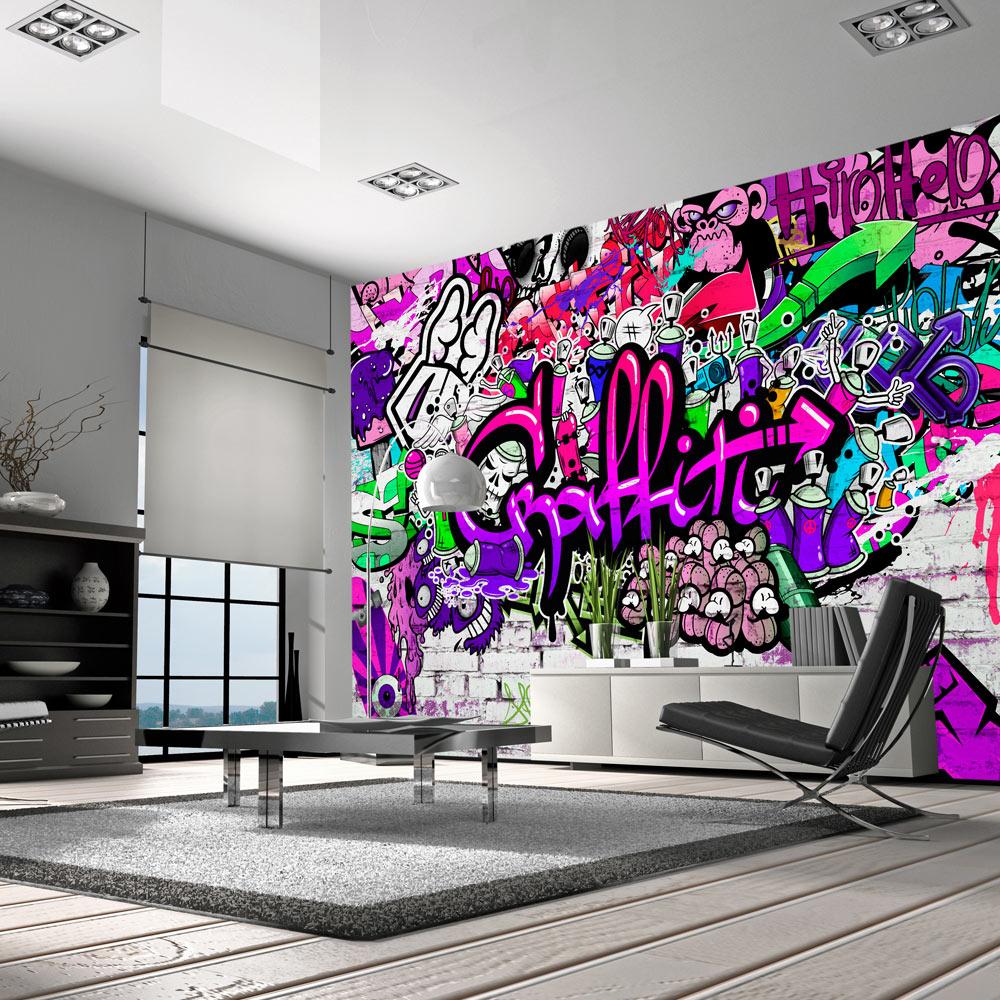 Lilla Graffiti Fototapet - Premium Kvalitet til Dit Hjem