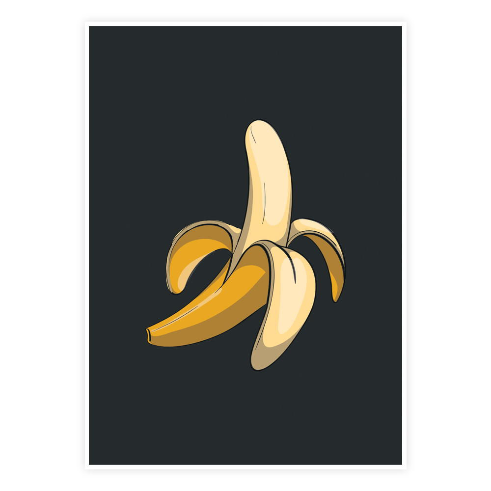 Banan Fokus Plakat - Tropisk Humor til Dit Hjem