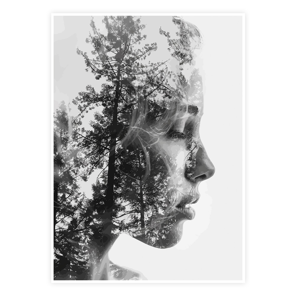 Naturlig Ro Plakat – Forbindelse mellem Menneske og Natur