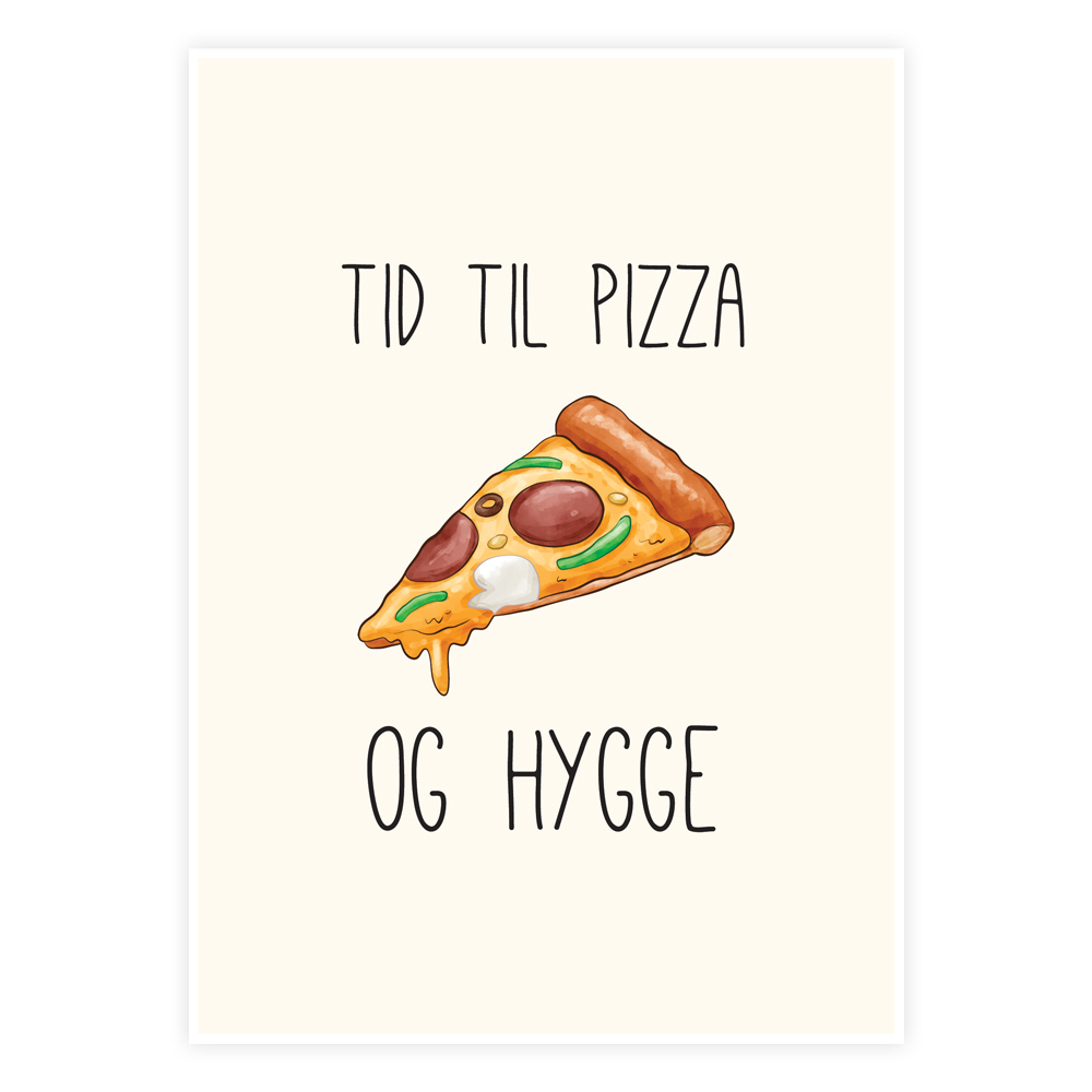 Tid til Pizza & Hygge Plakat - Skab Hygge i Dit Hjem