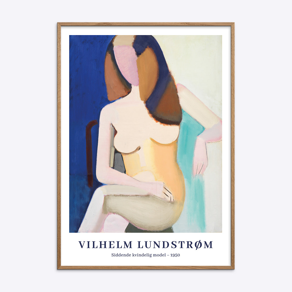 Vilhelm Lundstrøm - Siddende Kvindelig Model Plakat 100x140