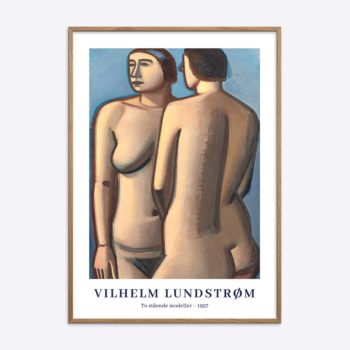 Vilhelm Lundstrøm: To Staende Modeller - Kunstplakat