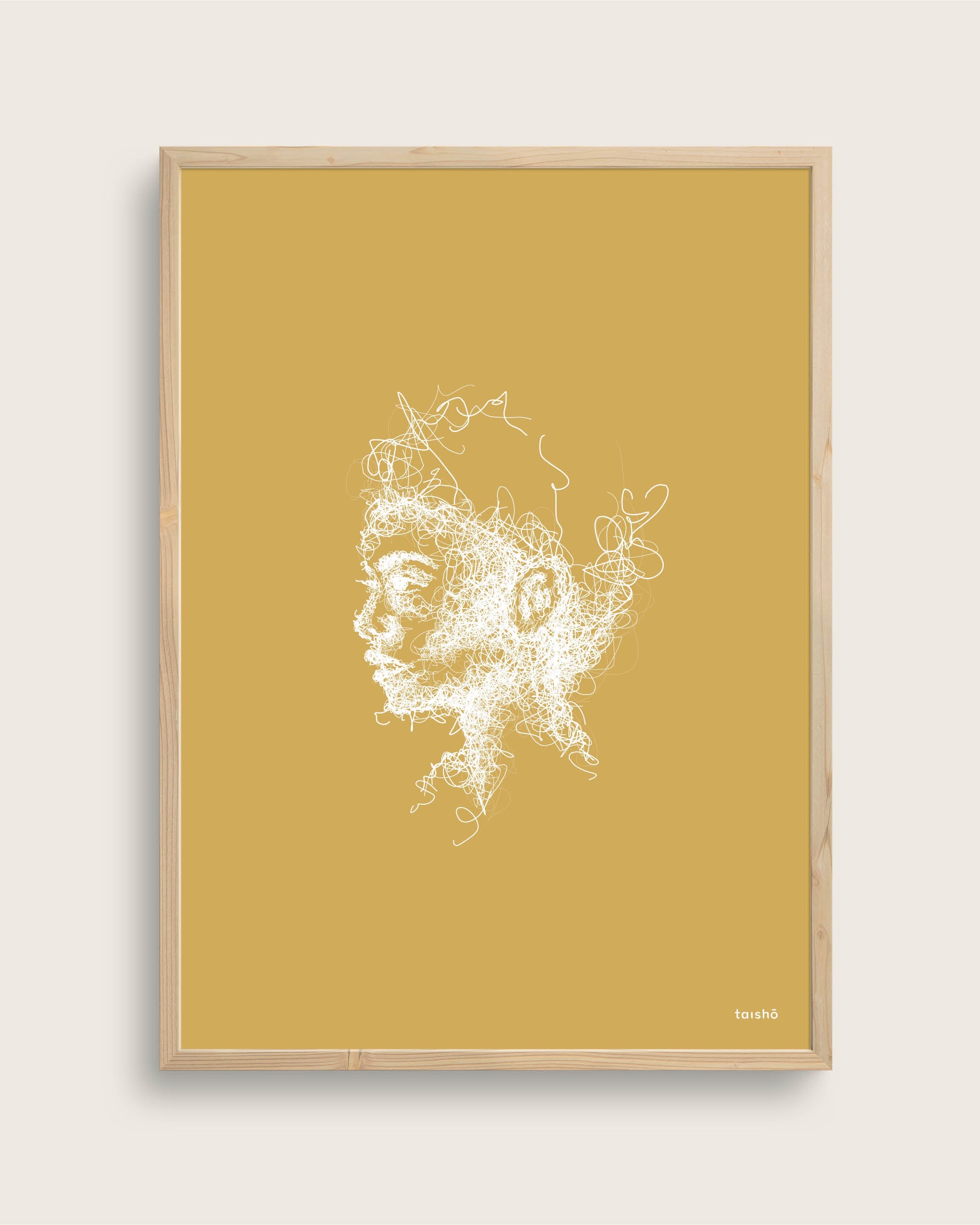 Håndlavet Kvindeansigt Print - Elegance til Dit Rum