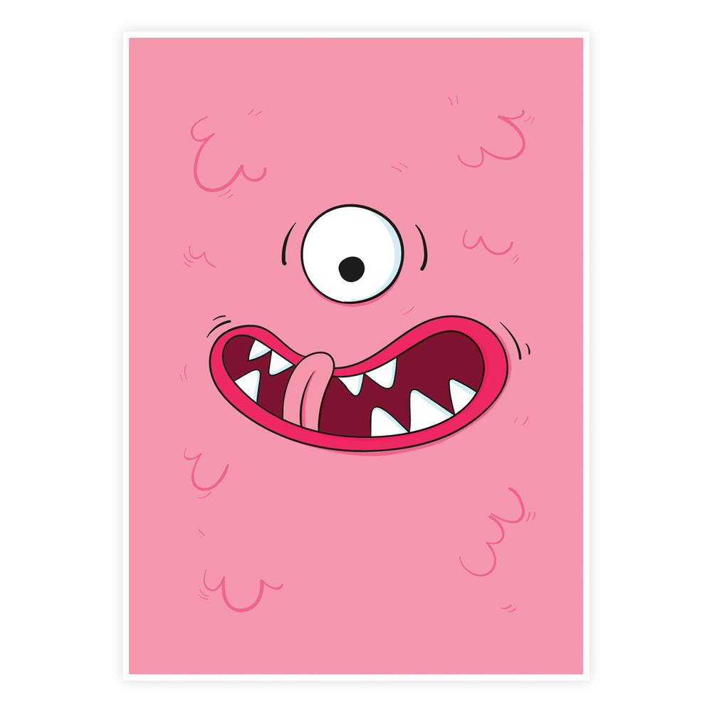 Monsterballade Plakat – Sjov og farverig illustration til børn