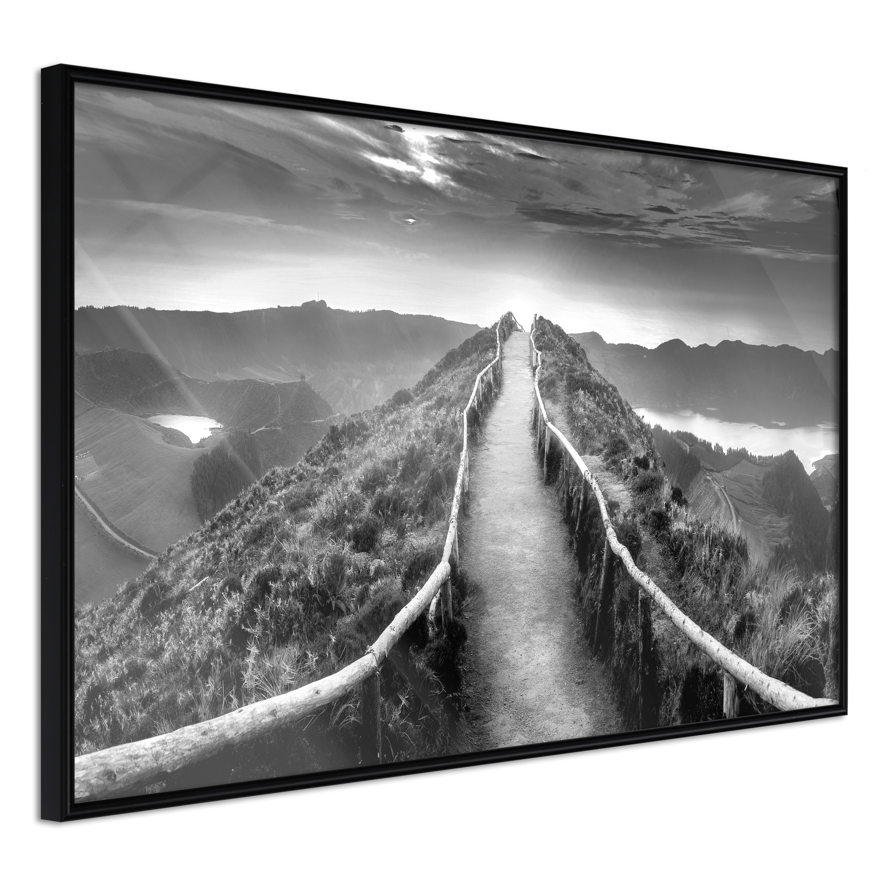 Artgeist Plakat med Ramme - Horizon Guld 90x60