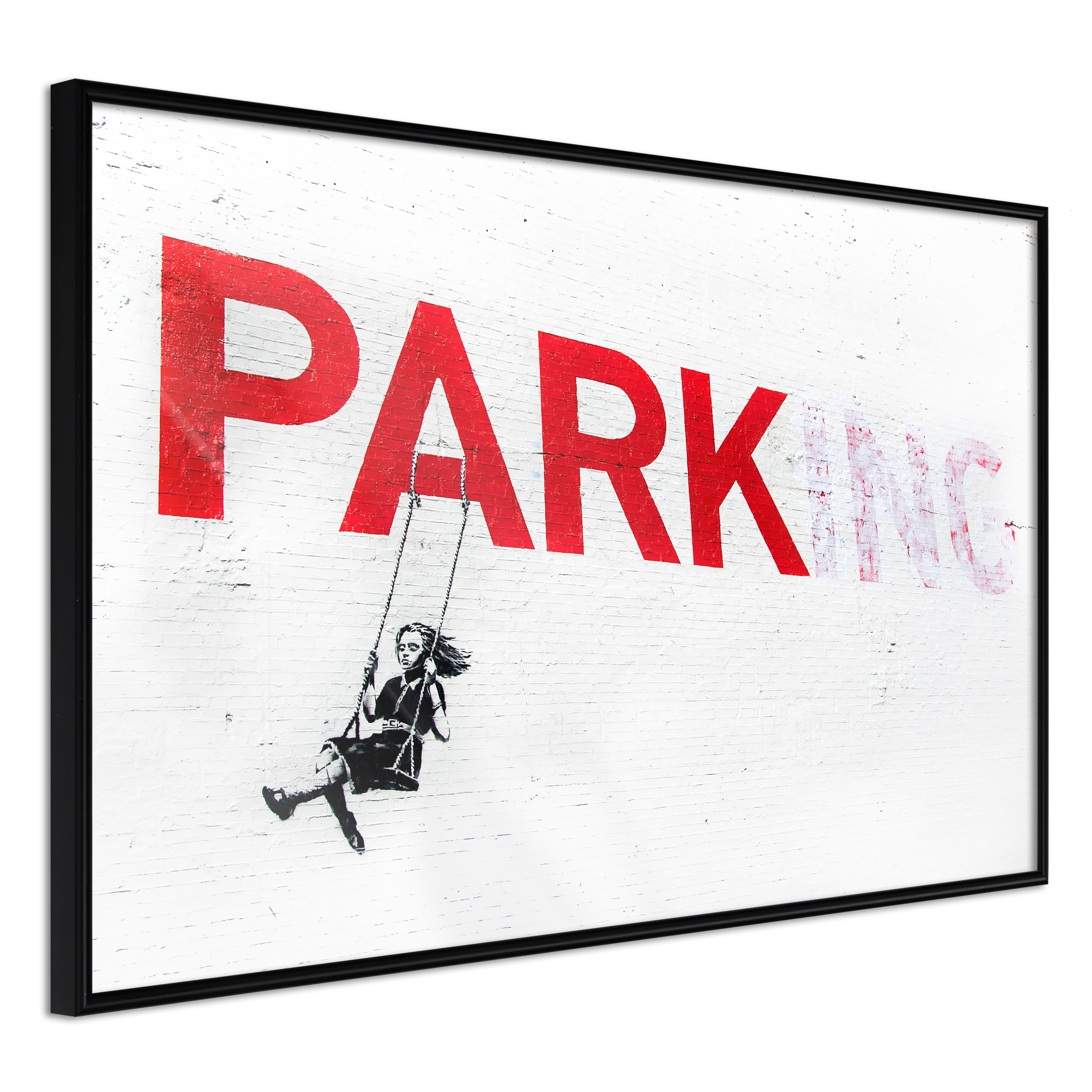 Artgeist Plakat med Ramme - Banksy: Parking i Guld