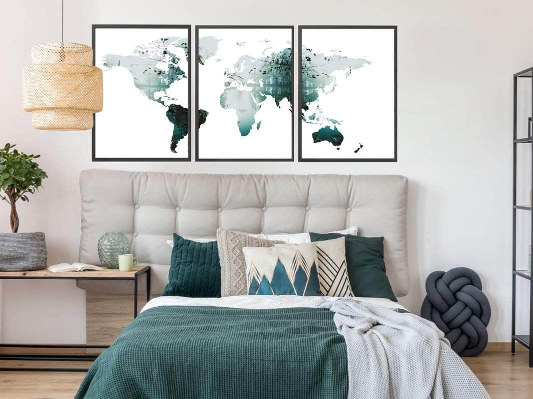 Verdenskort Plakatvæg - Inspireret af Naturen